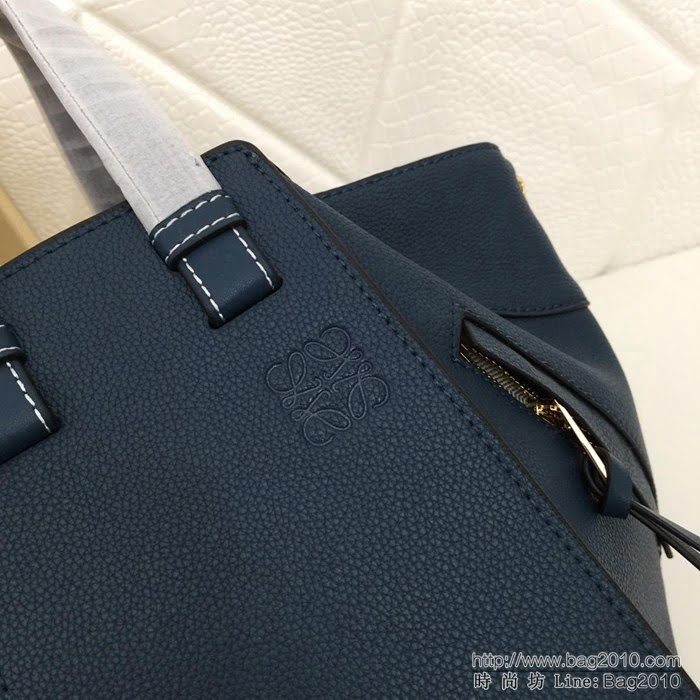 LOEWE羅意威 最新爆款 羅家Hammock系列 荔枝皮拼色 百搭款 小牛皮手提肩背包 0164  jdl1096
